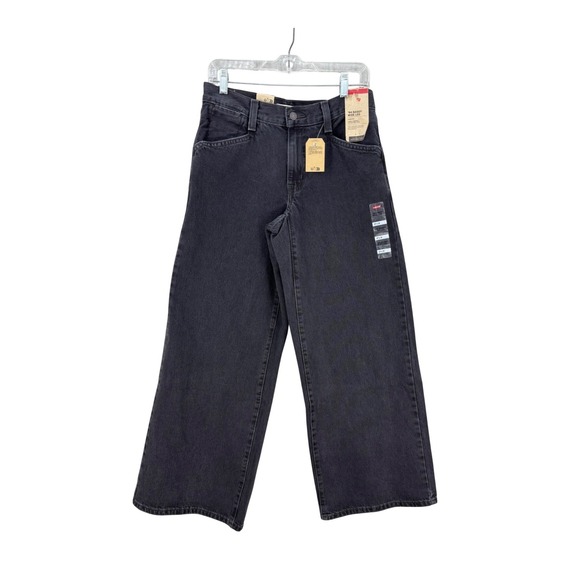 Levi's Denim - NWT Levis 94 Baggy Wide Leg Jeans Washed Black Denim Mid Rise Womens 27x31